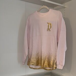 Disney Pink Jersey Shirt with Gold Accents